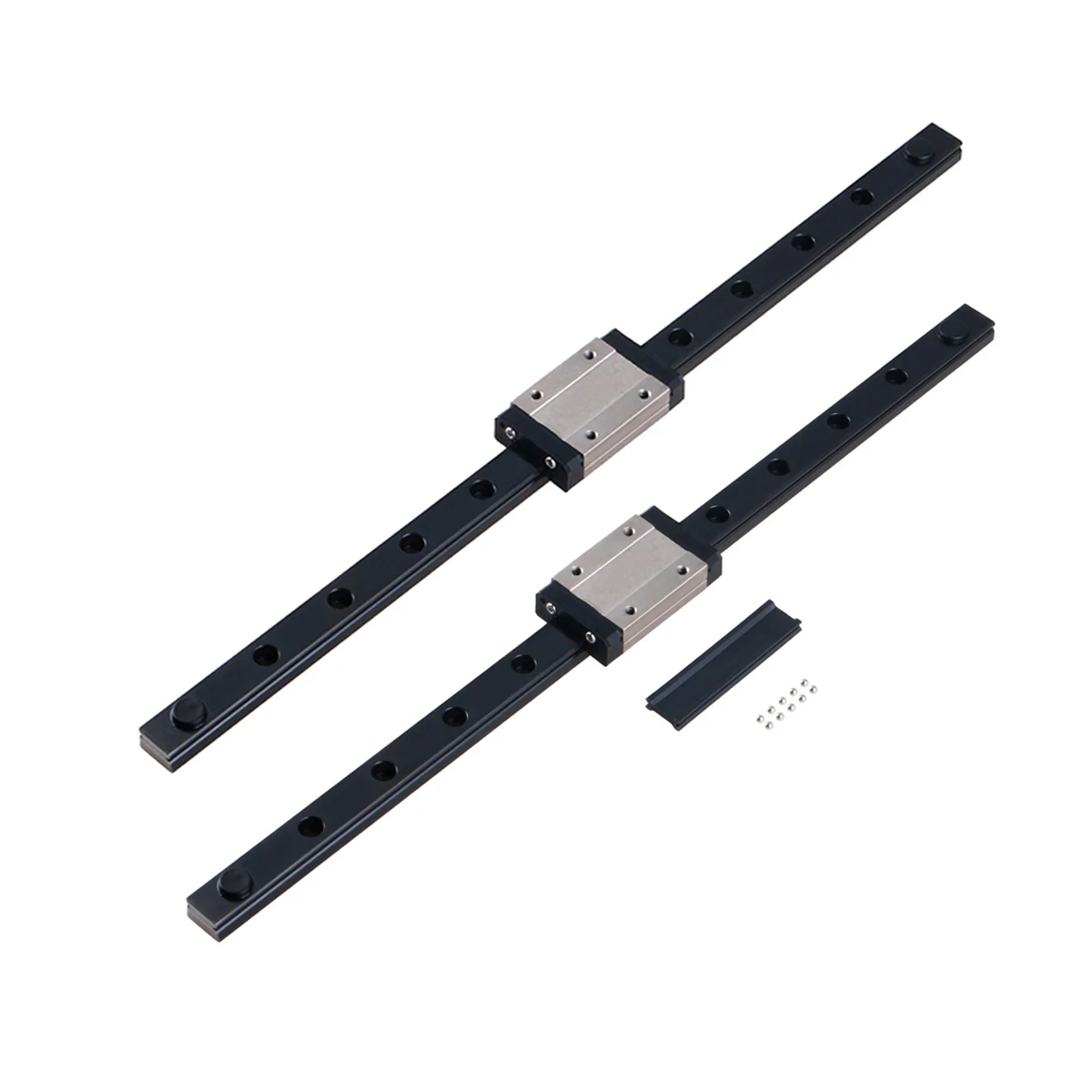 Rail de guidage linéaire Miniature MGN9 MGN12 100-1000mm + 4 chariot coulissant noir MGN H/C pour pièce d'imprimante 3D, 2 pièces