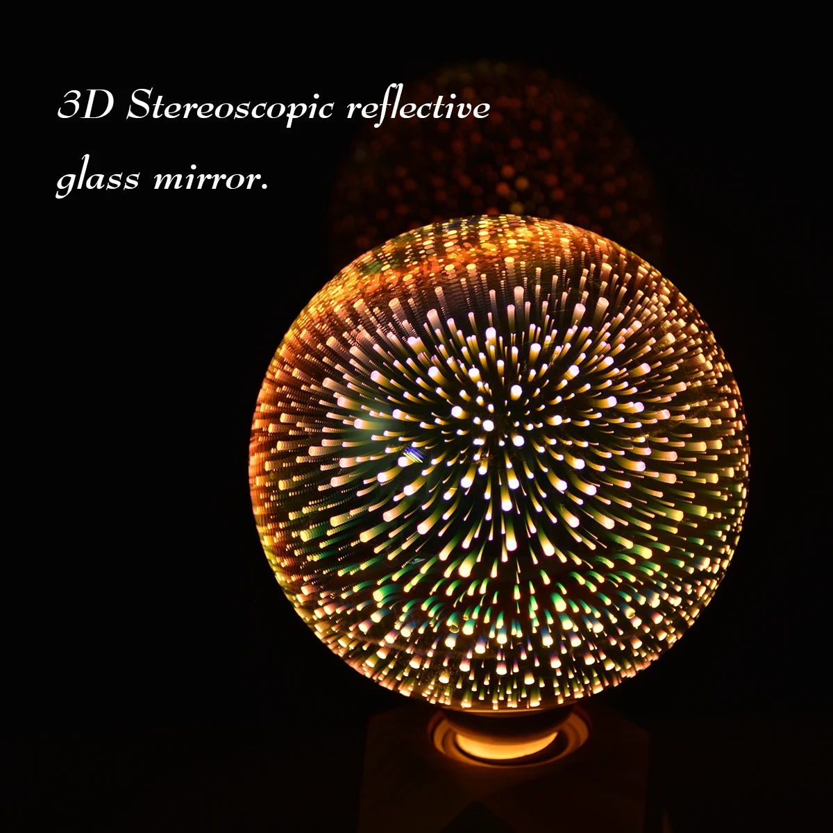 Room 3D Colorful Desk Decor Retro Fireworks Effect LED Bulb E27 Vintage LED Light Bulb Christmas Nightlamp ST64 A60 G80 G95 G125