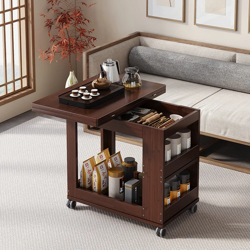 Movable side table, side cabinet folding coffee  , side table small coffee table