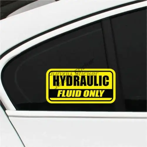 Hydraulic Fluid Only Sticker Decal Label snow plow Mower vinyl vehicle tank Sticker Exterior Decals