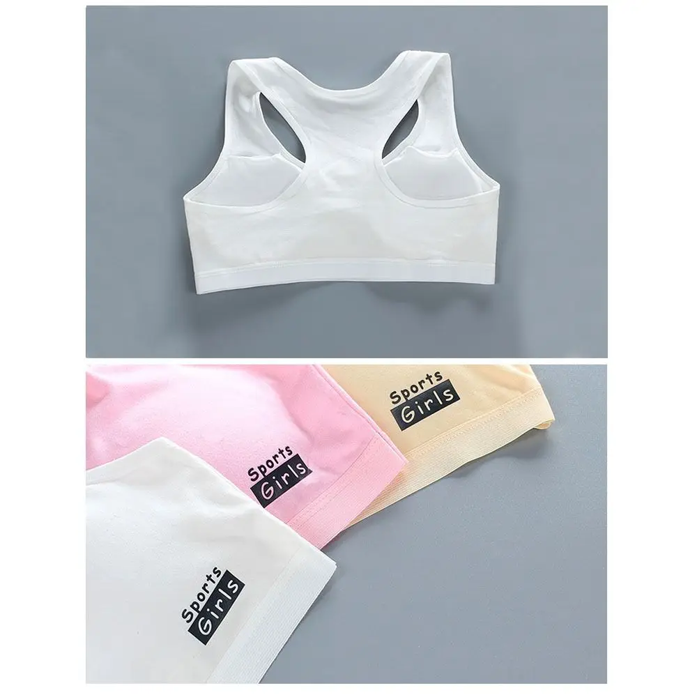 1/3Pcs Casual Cotton Training Bras Elastic Underwear Children Tube Tops Racerback Vest for Teeange Toddler Girls