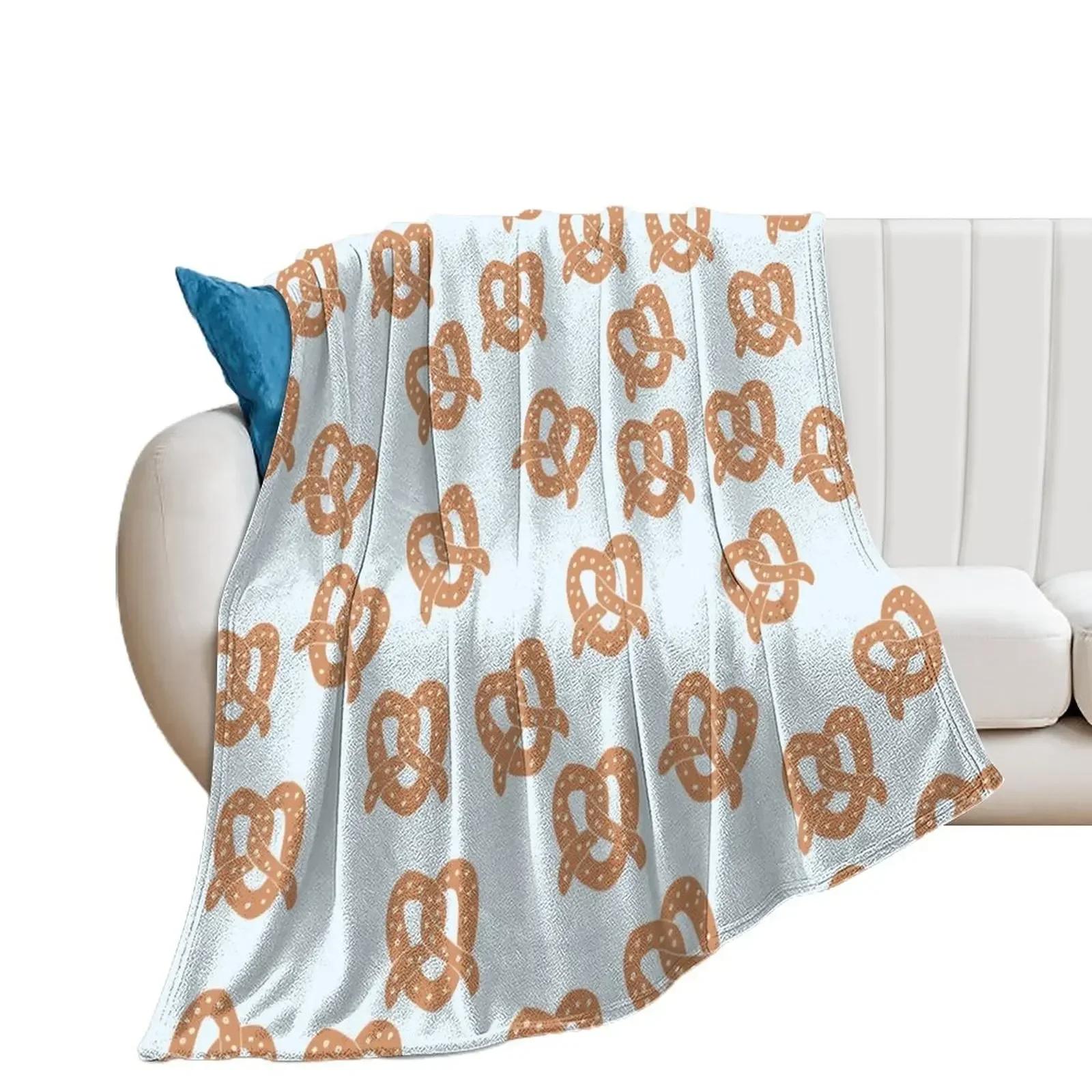 Cute Pretzel Throw Blanket Stuffeds Beach Plaid Travel Blankets