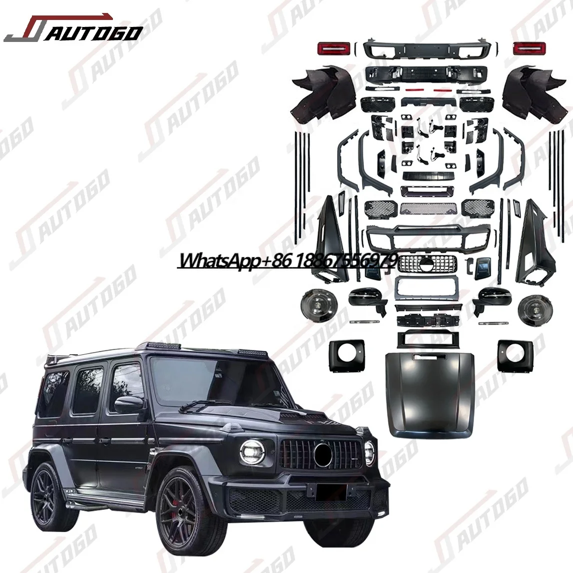 Auto Tuning Accessories Body Kit for Mercedes Benz G-Class G Wagon G500 G550 W463 2002-2018 Upgrade to W464 W463A 2019+ B-Brabus