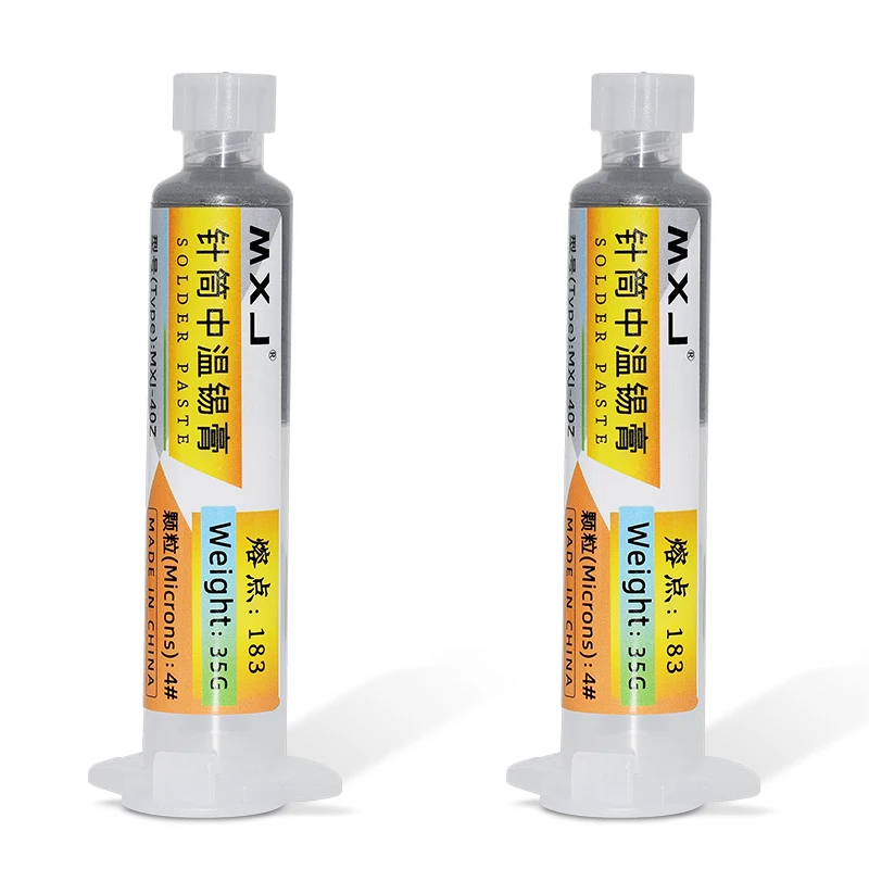 1PC Medium Temp Solder Paste Flux Repair Needle Cylinder Lead-Free Welding Paste Syringe Rework Tool for Electronic Repair