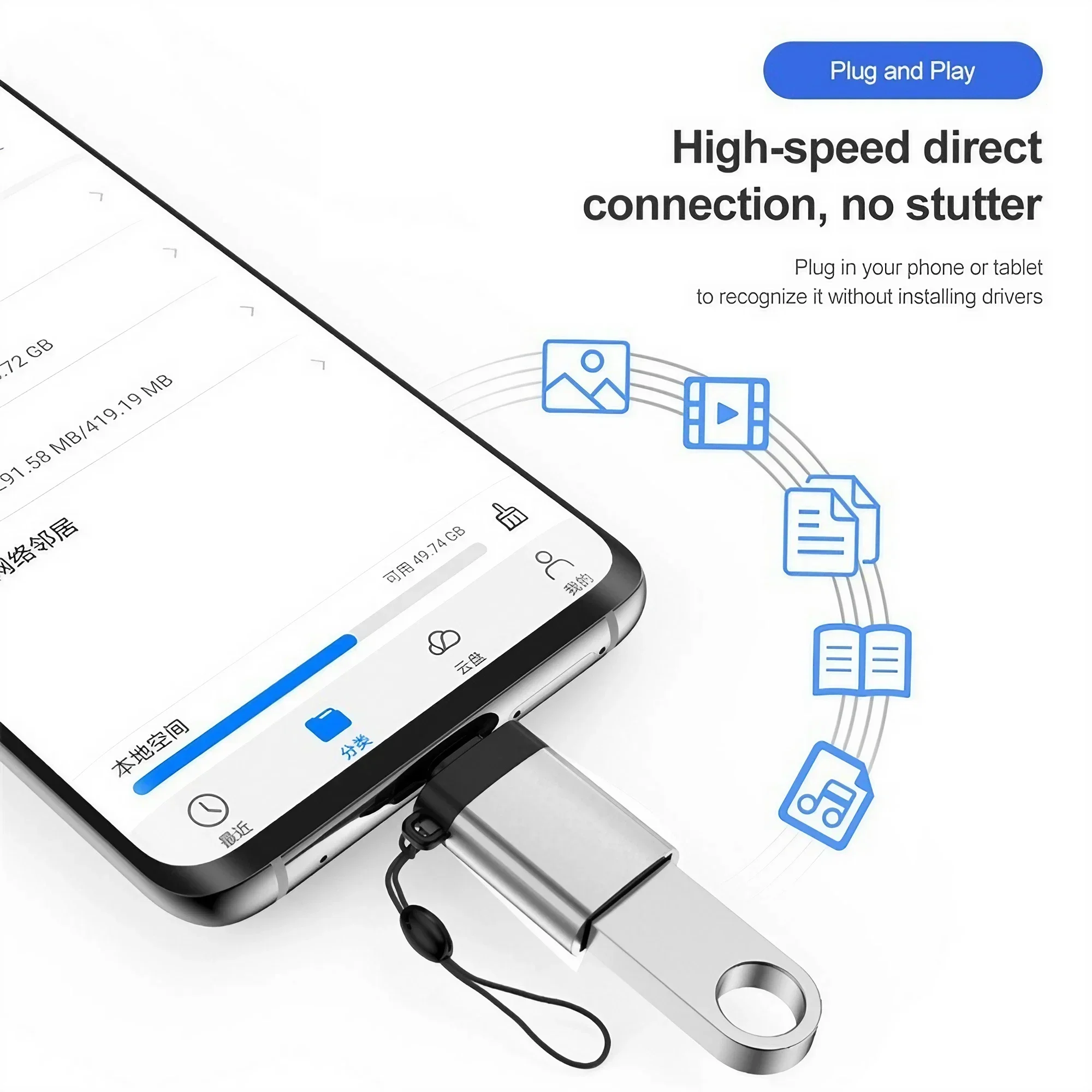 STONEGO USB to Type-c3.0 adapter high-speed OTG adapter mobile phone Type-c to usb