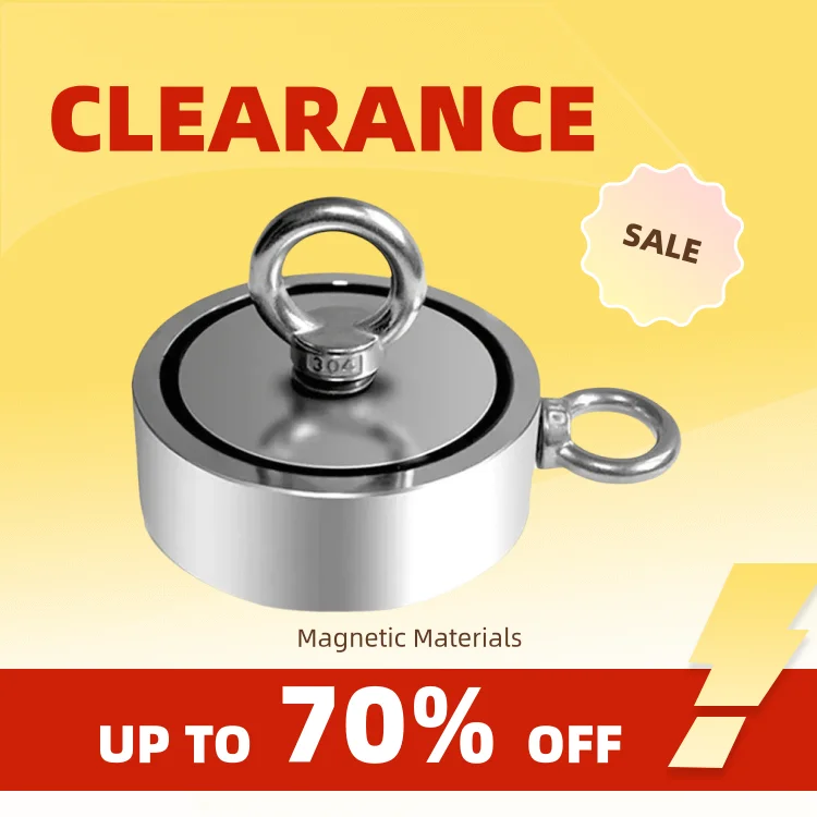 Clearance_Strong Neodymium Magnet Double Side Search Magnet Hook Super Power Salvage Fishing Magnetic D48MM-D74MM Stell Cup Hold