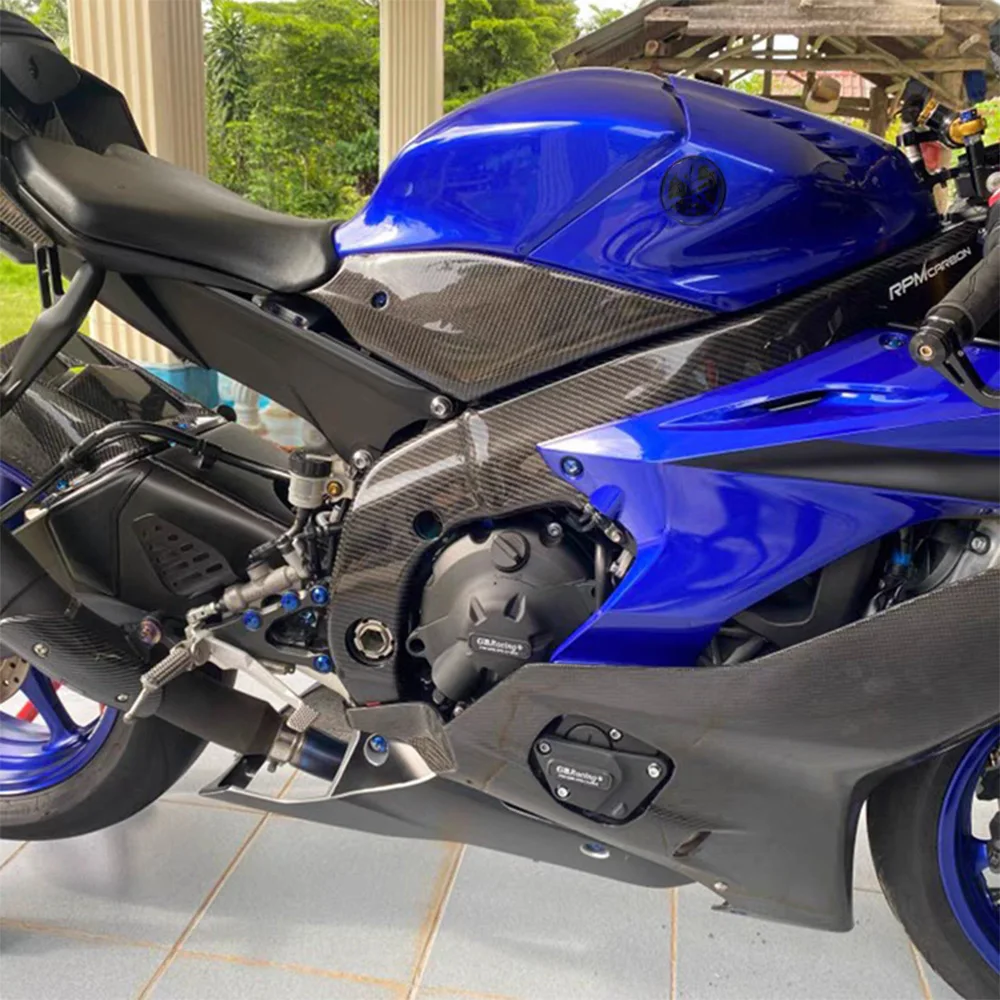 حافظة حماية لغطاء محرك الدراجات النارية لحقيبة GB Racing لهاتف YAMAHA R6 2006-2025 أغطية المحرك حماة #4