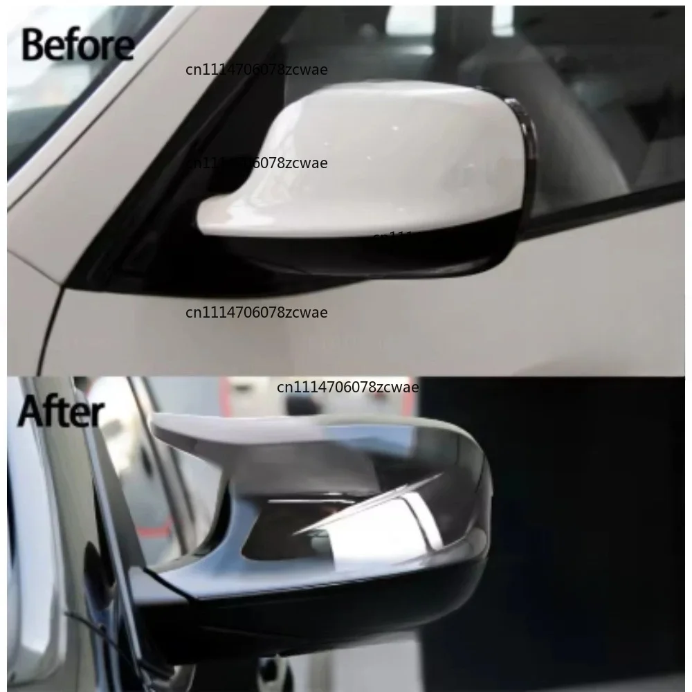For BMW x1 E84 x3 F25 pre-bright black carbon fiber pattern horn rearview mirror shell modified side rearview mirror cover