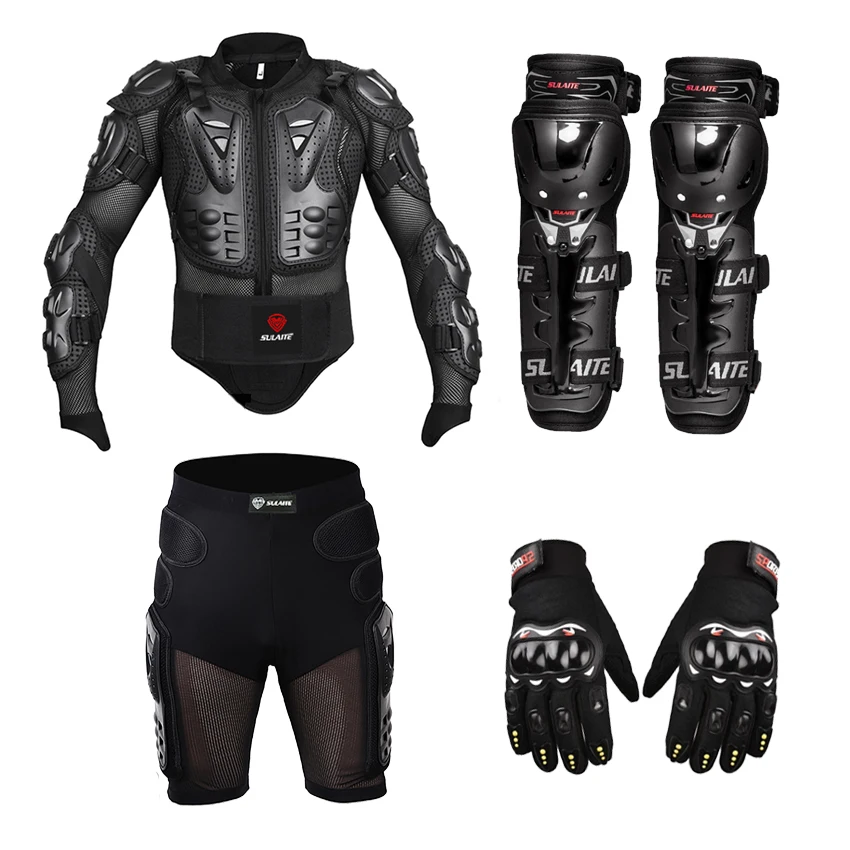 4 in 1 Motorcycle Armor Jackets Turtle outdoor racing season Equipment Drop-off Protection Moto Riding Clothing Shorts