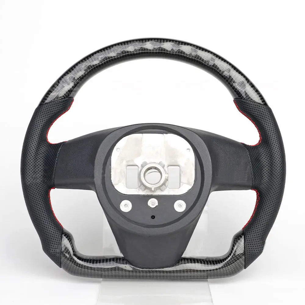 Real Carbon Fiber Steering Fit for 2021+ Tesla Model S/X Plaid can be heating Custom Car Steering Wheel