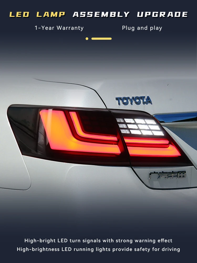 Car Styling For Toyota Camry 2006-2011 Rear DRL Tail Lamp LED Brake Turn Signal Taillights Auto Daytime running lights Accessory