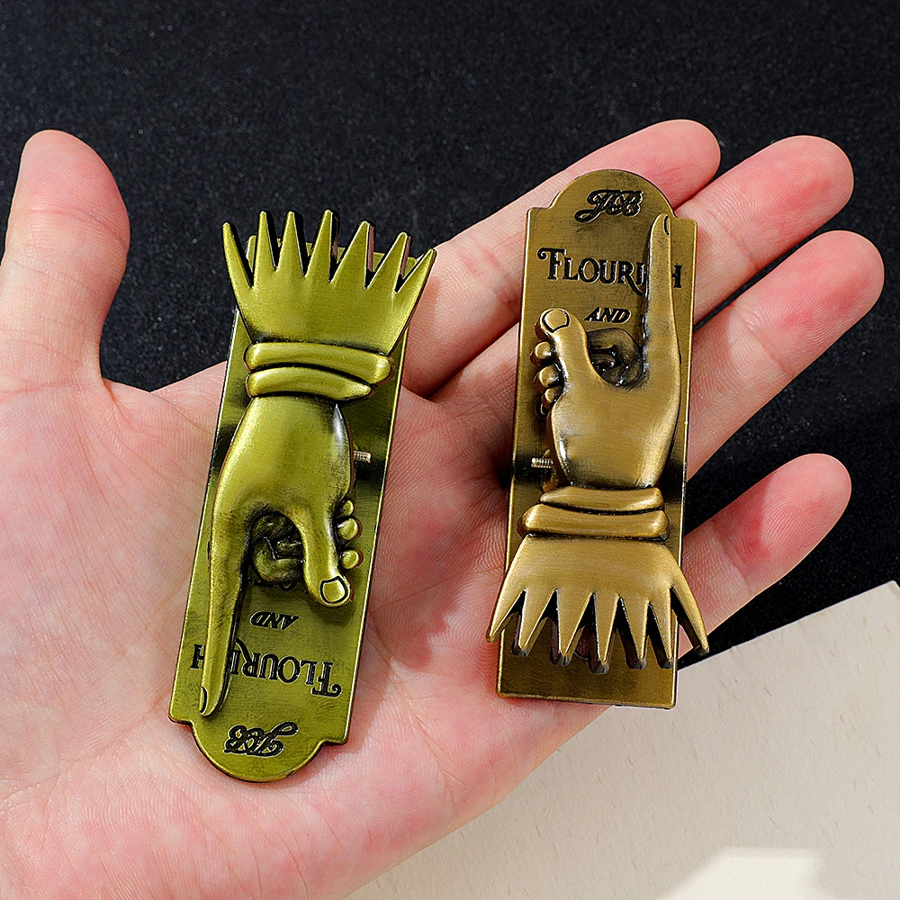 Fun Finger Alloy Book Clip, Hand Account Clip, Retro and High-End Color, Reading Page Markers, Party Decorations, Holiday Gifts.