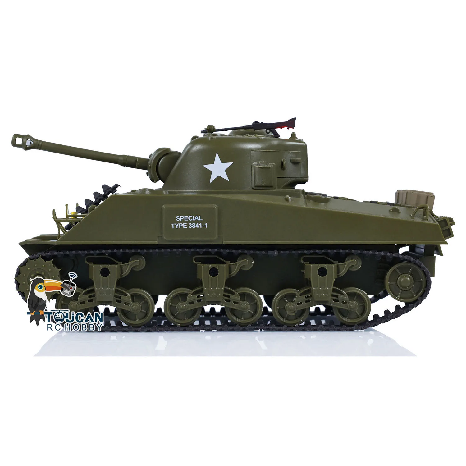 US Stock Heng Long 1/30 RC Battle Tank Sherman M4A3 3841-01 2.4G Remote Control Miniature Toy Tanks Compact Play TH23393
