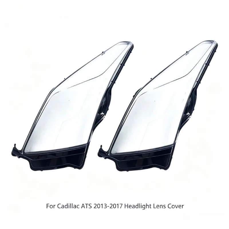 Moggic Dual Heavy UV Coated Anti-Yellow Headlamp Lens Fit ATS 13-17 Sedan Clear Lamp Cover