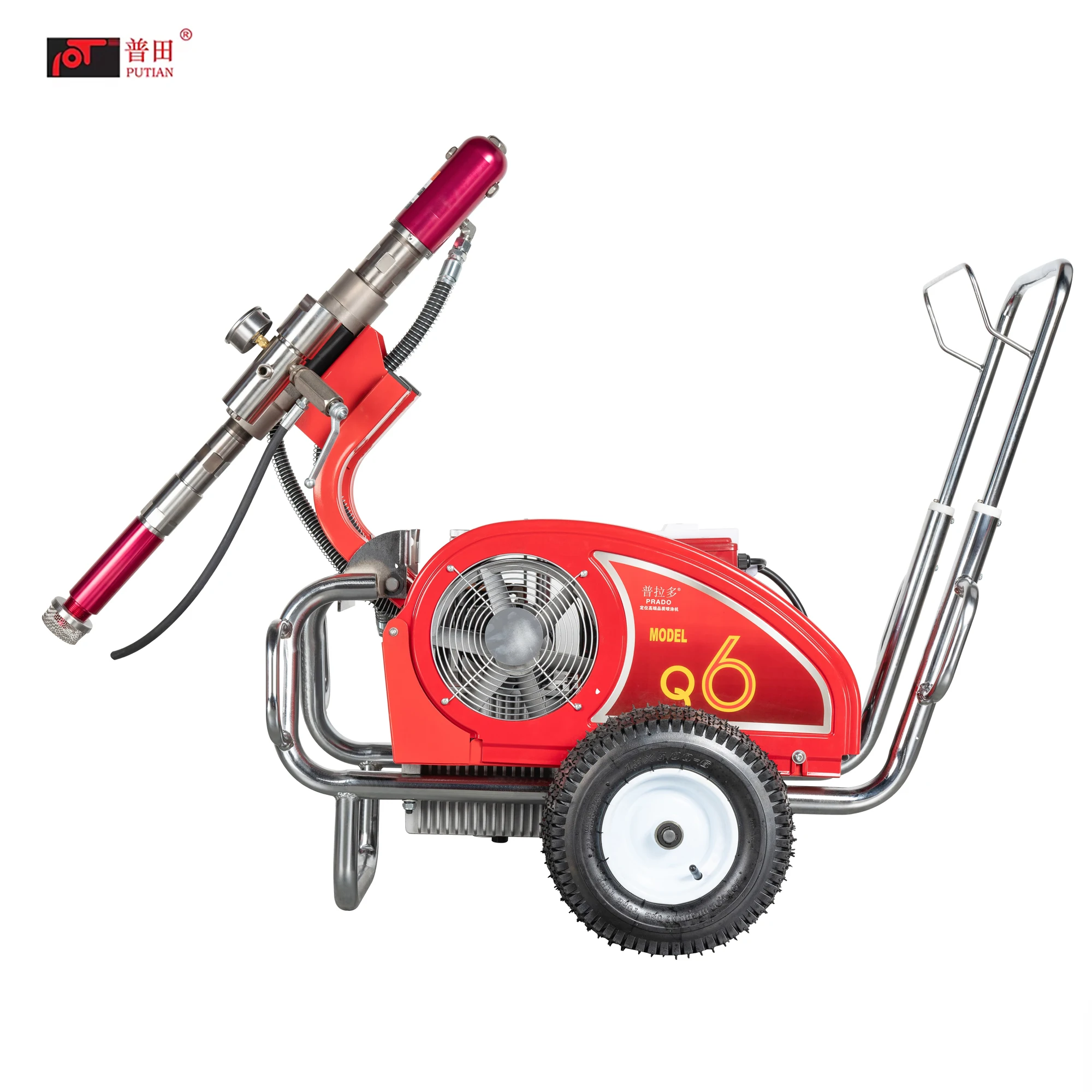 Factory Direct Sales 5000W 220V Industrial Grade Electric Airless Paint Sprayer Brushless Motor 10.33L Cup Capacity Putty Spray
