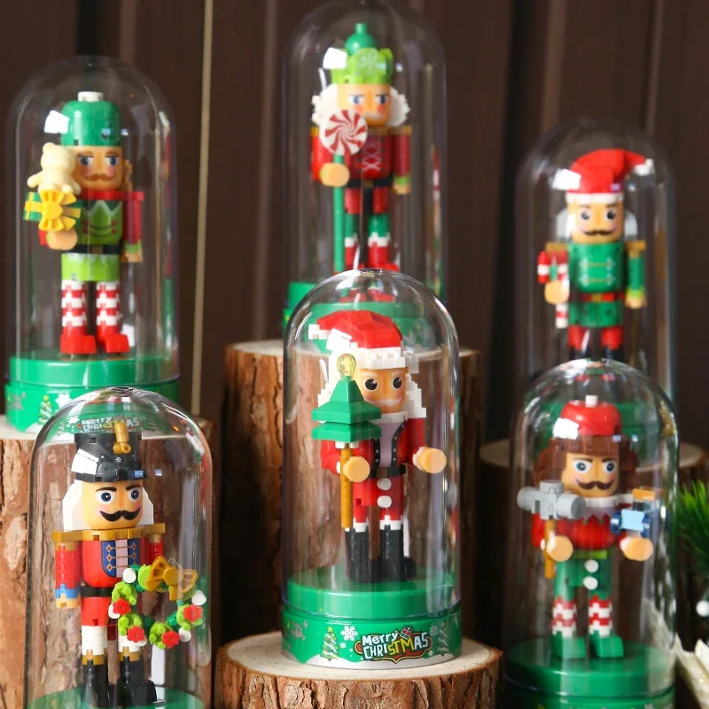 Micro 172PCS Brick Puzzle Assembly Children Toys Christmas Building Block Santa Claus Model Home Decoration Party Gifts for Kids