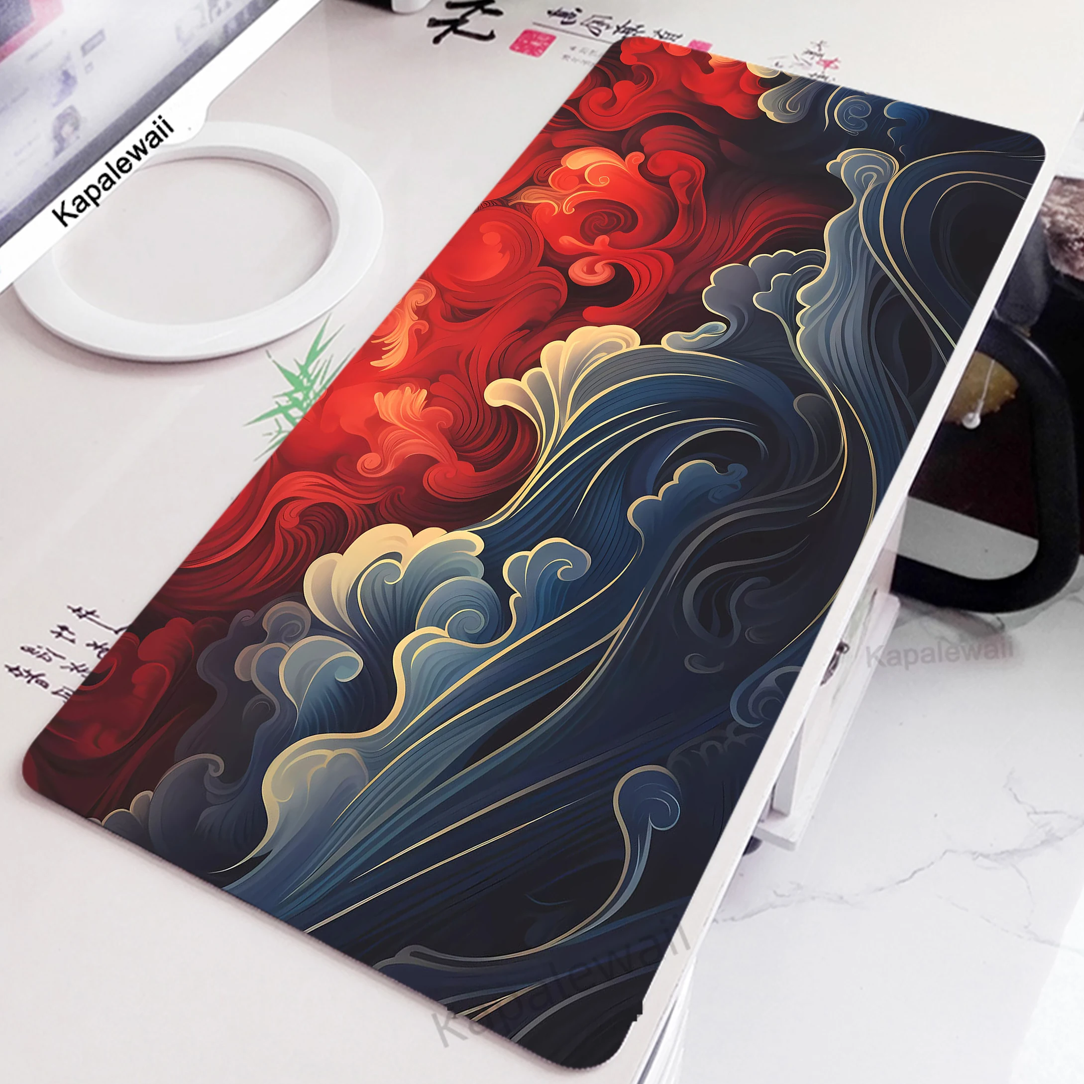 

Great Wave HD Print Gaming Extended Mousepad Gaming Speed Keyboard Pads Desk Mat Office Mouse Pad Tapis de Souris 900x400mm