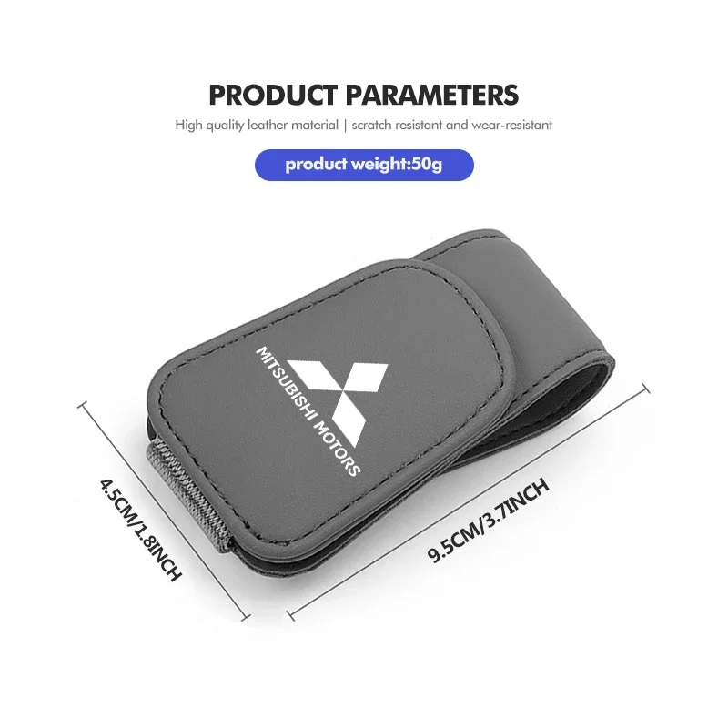 

Car Sunglasses Clip Sun Visor Storage Bag Glasses Holder Interior Accessories for Mitsubishi Outlander Lancer Pajero ASX L200