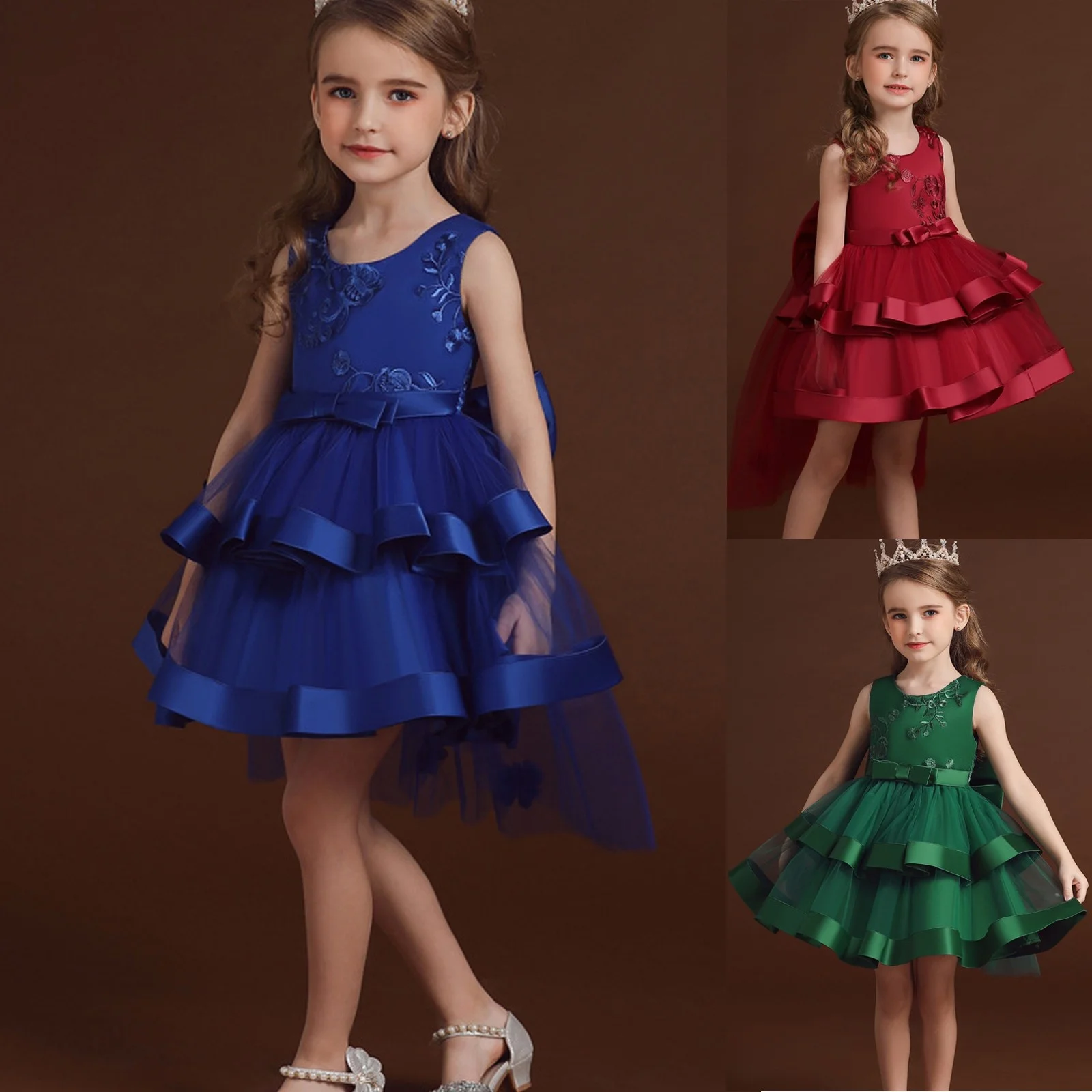 

New High Quality Elegant and Beautiful Kids Birthday Princess Clothes Exquisite Comfortable Clothing Banquet Dress Party Dress