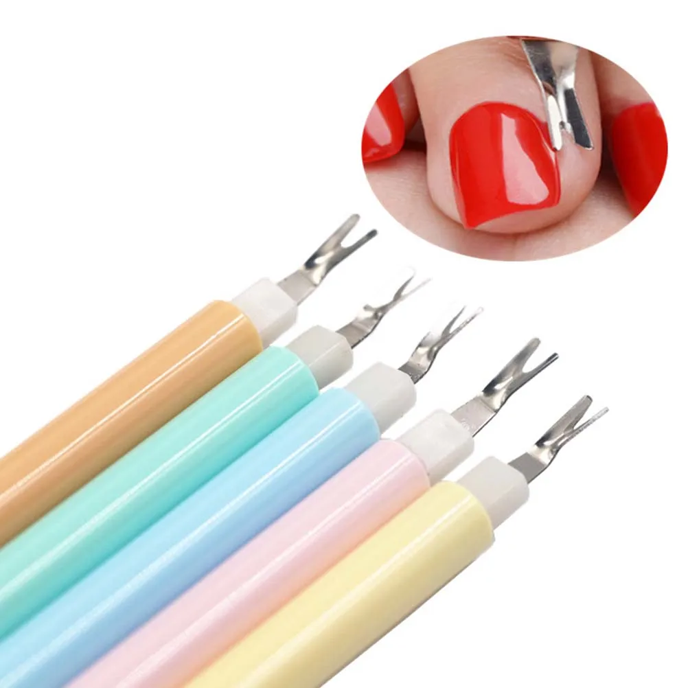 

2pcs Engraving Pen Cuticle Pusher Dual-End Dead Skin Remover Stainless Steel Nail Tool Manicure Fork For Acrylic Glue Removal