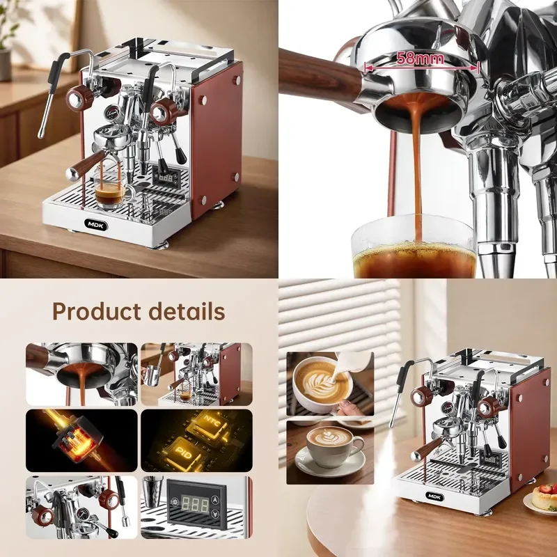 Commercial Espresso Coffee Machine Single Grouphead Stainless Steel Coffee Machine Electric MC-9 for Industrial Commercial
