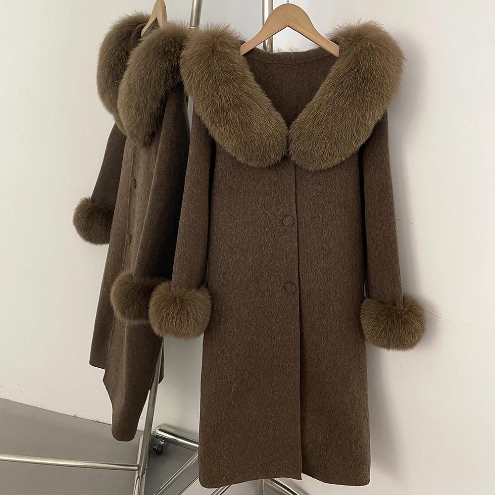 

Women's Long Coat Woolen Jacket Women's Demi-season Jacket Woman Clothes Wool Coats for Woman Winter 2025 Wool & Blends Coats