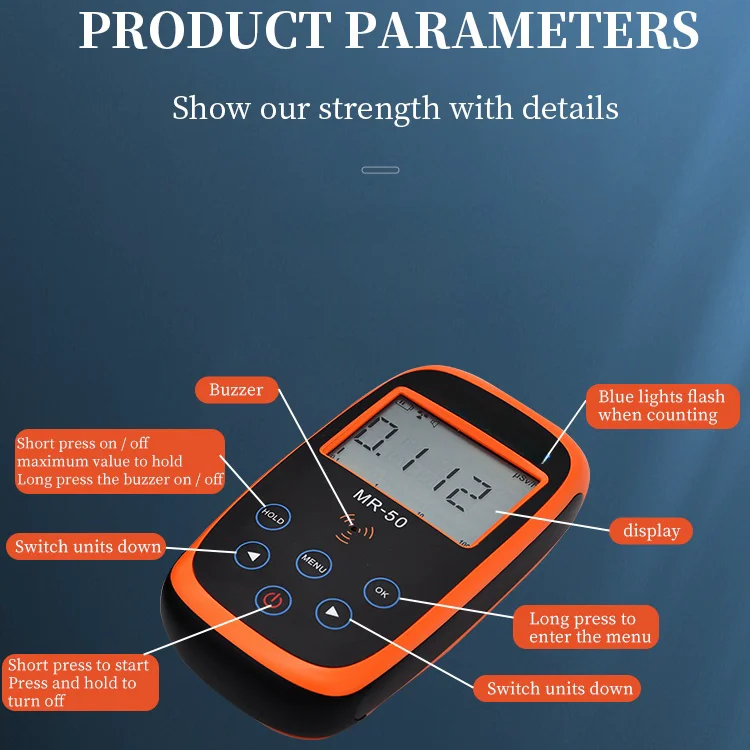 High Precision Professional Handheld Geiger Counter Alpha Beta Gamma X-ray Detector for Nuclear Radiation Inspection