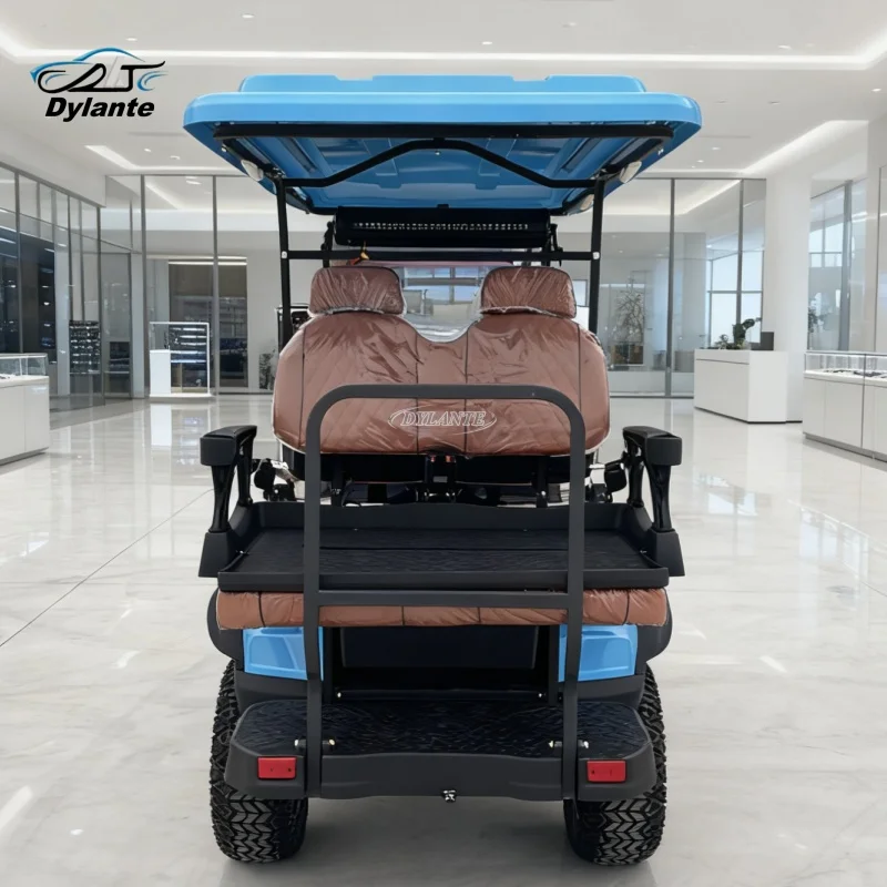 تخصيص الدفع الرباعي الكهربائية أو الوقود أربعة مقاعد عربات الغولف الكهربائية طويلة المدى تصميم مريح إطلاق جديد #5