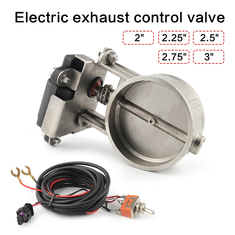 Electric exhaust control valve - Exhaust reflux 2 inches/2.25 inches/2.5 inches/2.75 inches/3 inches exhaust control valve