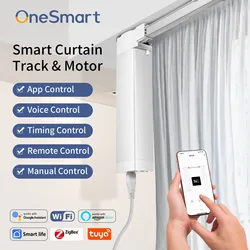 OneSmart-Sistema Automático de Haste de Trilho de Cortina Motor, Tuya, WiFi, Zigbee, Elétrico, Automático, Suporte Alexa, Google Assistente