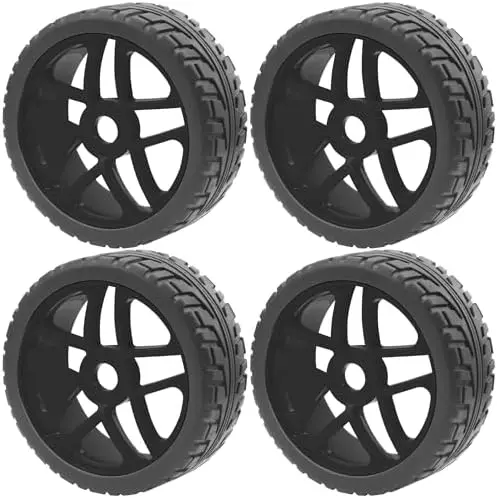 

ShareGoo 4.09" RC Buggy Tires & 17mm Hex Wheels for Arrma Typhon, Kyosho, Losi, HSP, HPI 1/8 Scale (Black)