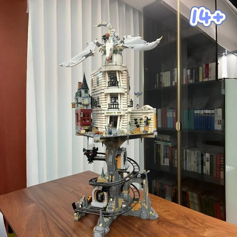 4803PCS Street View Bank Cities Moc Fantasy Town Model High Difficulty Puzzle Toy for Collector Toys for Fantasy Movie Fans Gift