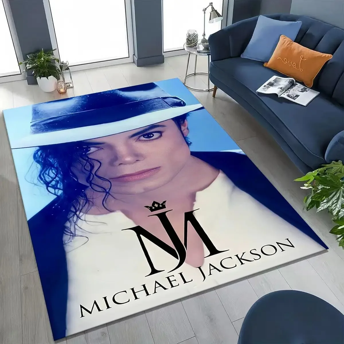 Fashion MJ Michael Jackson King of Pop Art Rug for Bedroom Living Room Sofa Home Doormat Decor Large Kids Non-slip Floor Mat