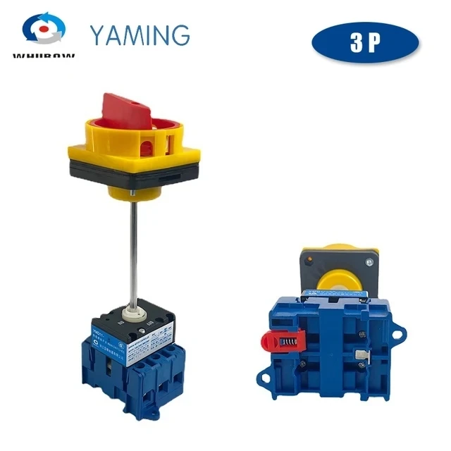 YMD11-B Series With Extension Pole Isolator Switch Pad-lock Panel DIN Rail Mount 3/4P On-off Rotary Cam Selector Replace LW30