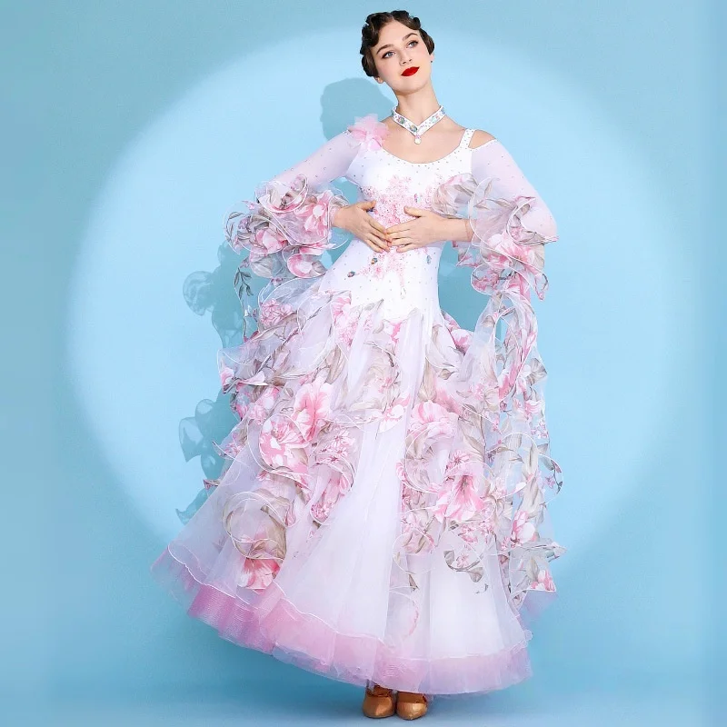 ODBD1324 고품질 성능 여성 볼룸댄스 경기복 특가 판매