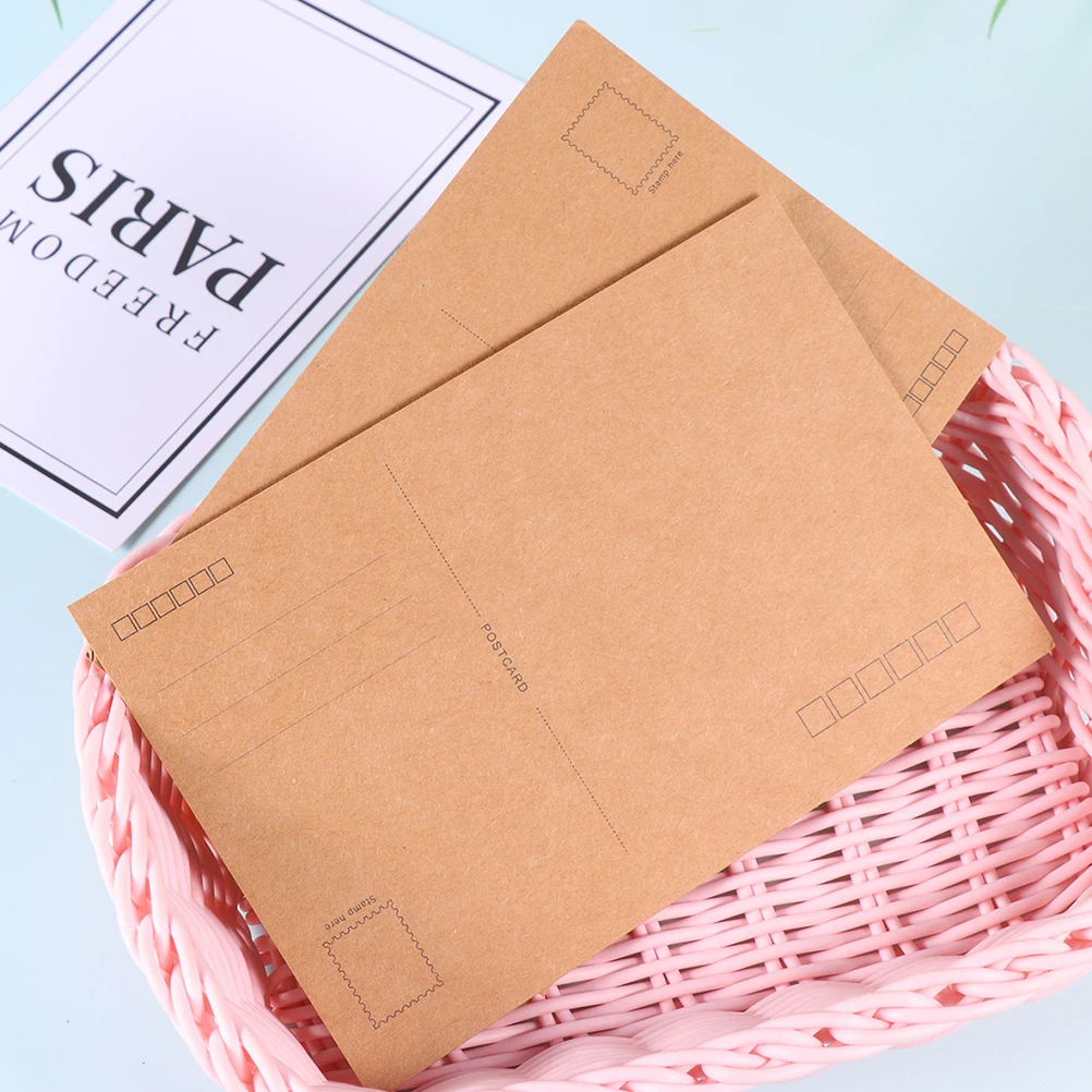 

40pcs Postcards Blank Plain Cards Envelopes Children Letters Kraft Postcards Sketch Painting Blessing Gifts
