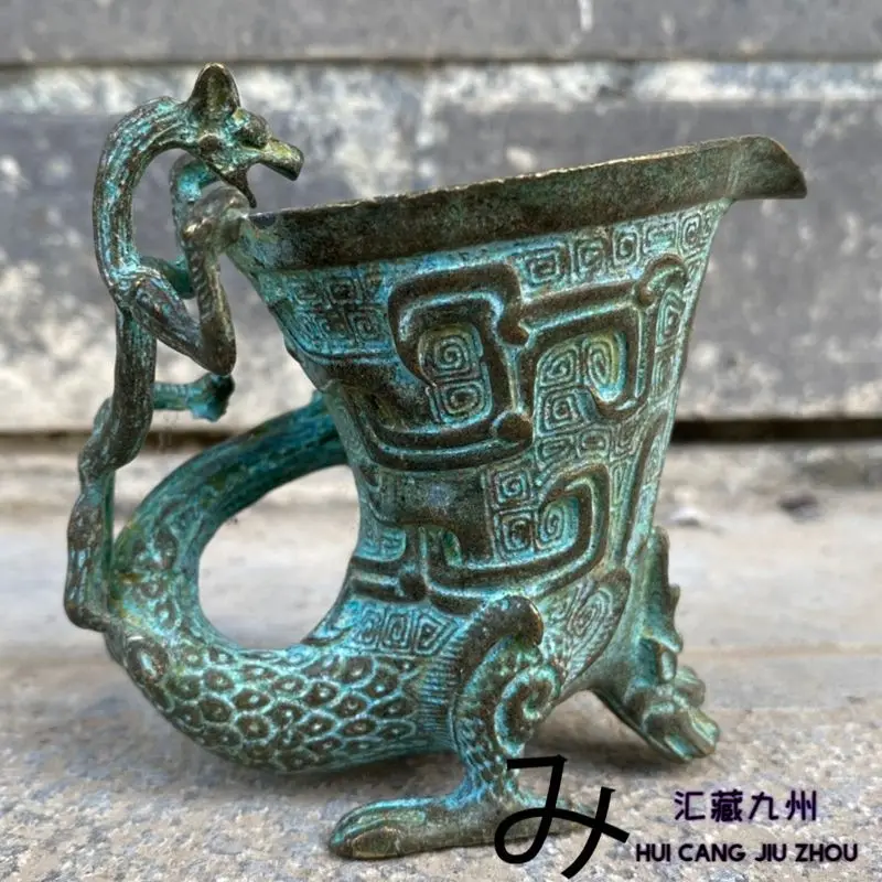 Retro Chinese auspicious beast: phoenix Wine Cup Wine Vessel  Ornament Decoration Tea Pet Figurines Desk Decor Accessories
