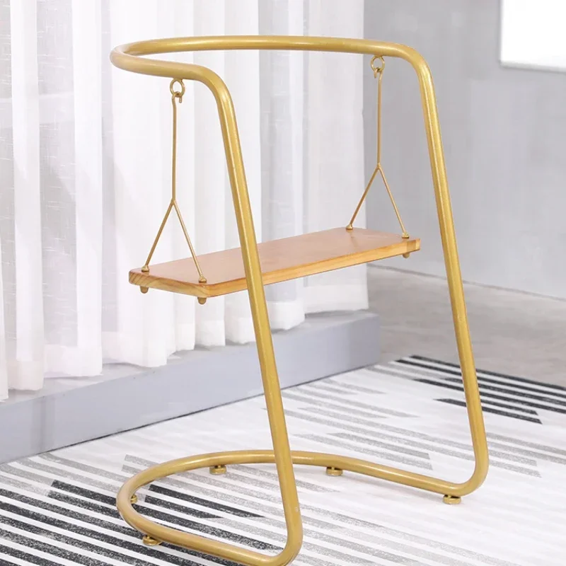 Simple wrought iron chair home art personality dining chair