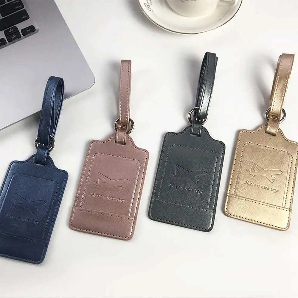 

PU Leather Airplane Check-in Handbag Label Travel Travel Accessories Luggage Tag Boarding Pass Airplane Suitcase Tag