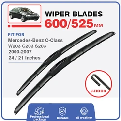 Front Windshield Windscreen Wiper Blades For Mercedes Benz C-Class 2000-2007 W203 C203 S203 C180 C200 C220 Car Auto Accessories