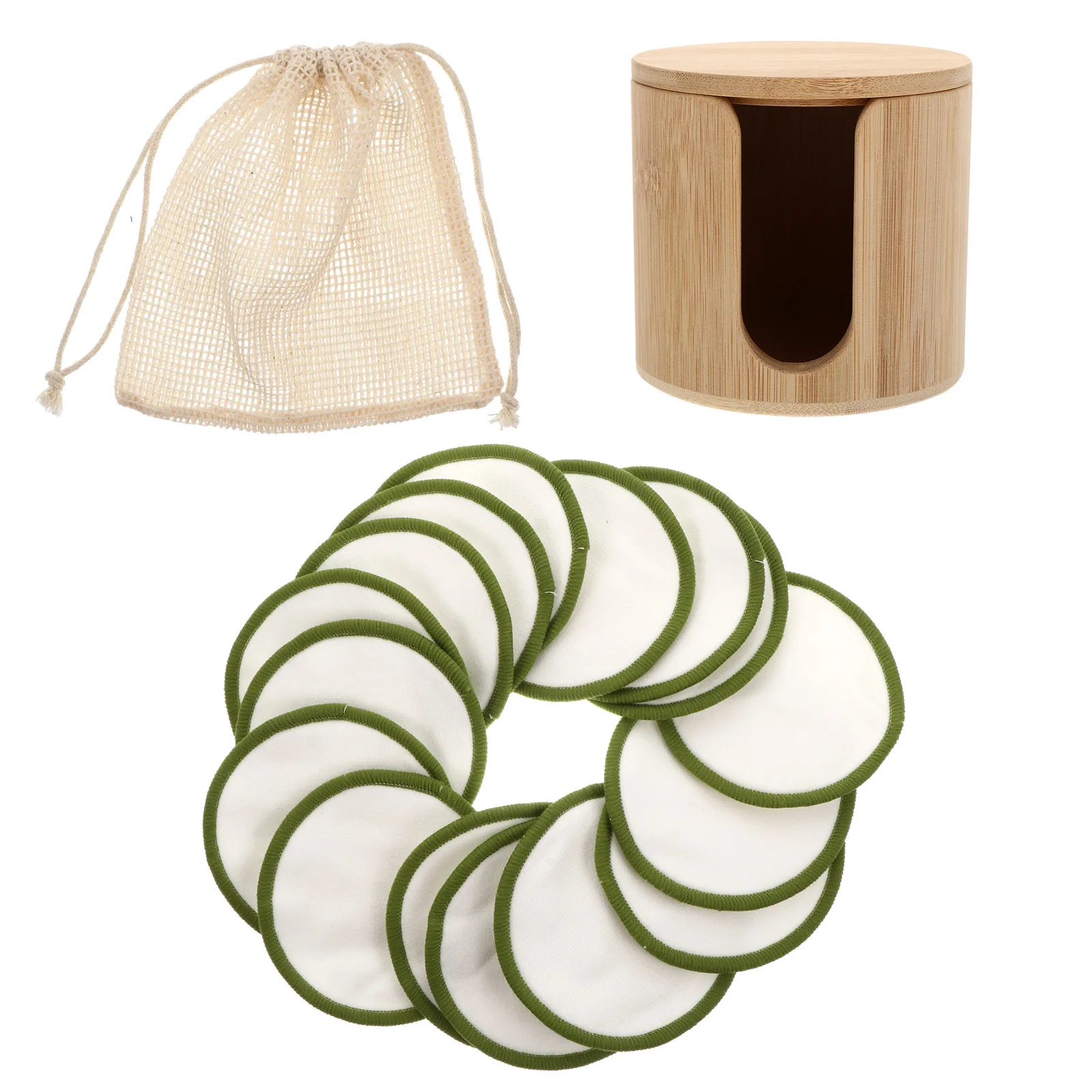 1Set Make-Up Entferner Pads Wiederverwendbare Reinigung Puff Kompakte Make-Up Entfernung Werkzeug Lagerung Tasche für Reisen Heimgebrauch