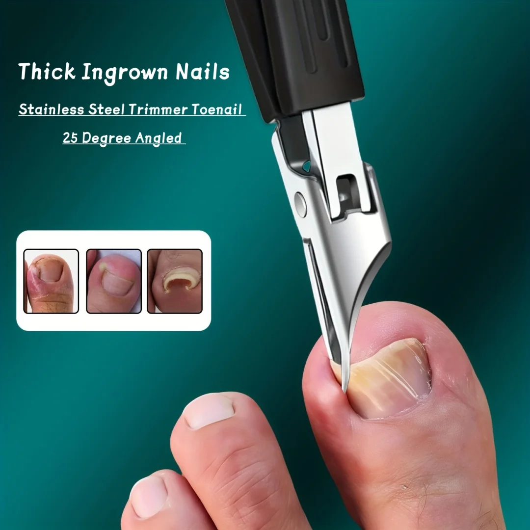 Thick Ingrown Nails Heavy Stainless Steel Trimmer Toenail Clipper For Ingrown Or Thick Toenails Trimmer Sharp 25 Degree Angled