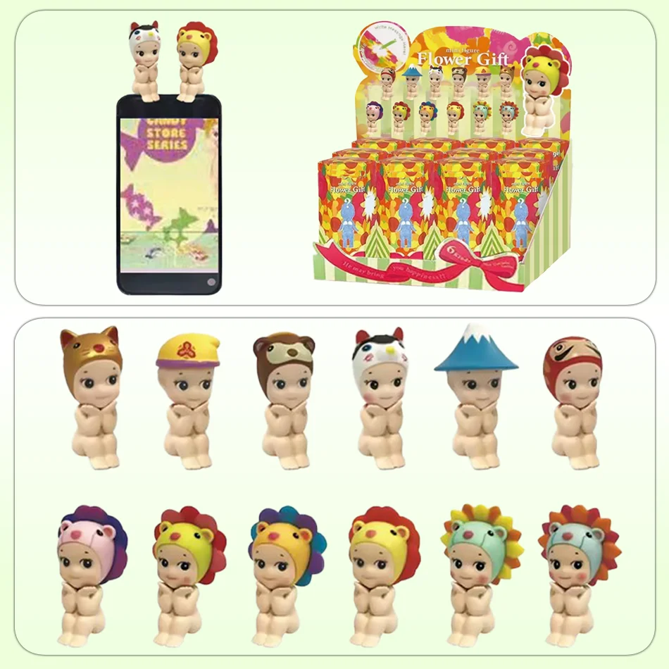 2025 alta calidad HIPPERS serie de flores Halloween Navidad pastel de cumpleaños hippers Anime Júpiter Kewpie figura teléfono colgante juguete