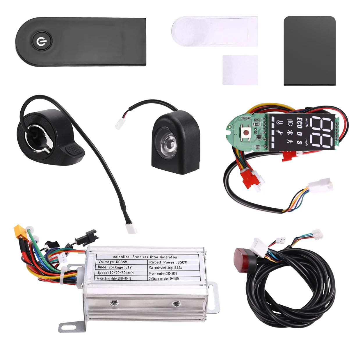 36V 350W Brushless Controller+Bluetooth Meter+Light+Accelerator+Cover Kit for Xiaomi M365/M365 Pro Electric Scooter