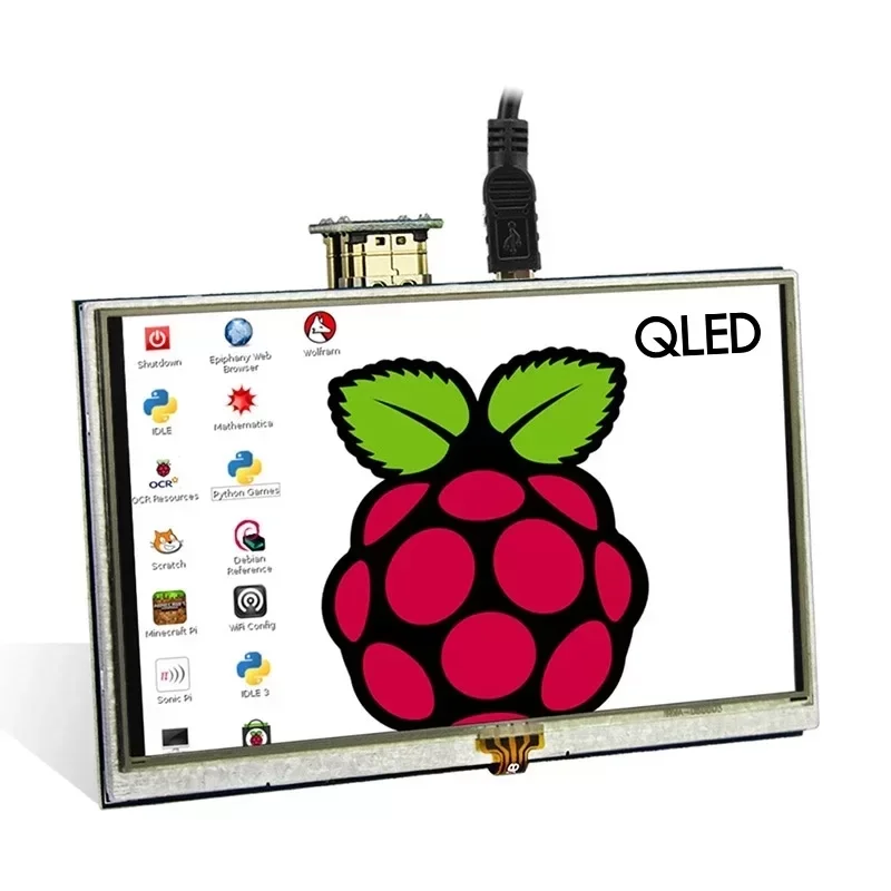 

Elecrow 5''QLED Display with Resistive Touch Screen Touch Pen HDMI-compatible 800 × 480 for Pi B+/2B/3B/4B