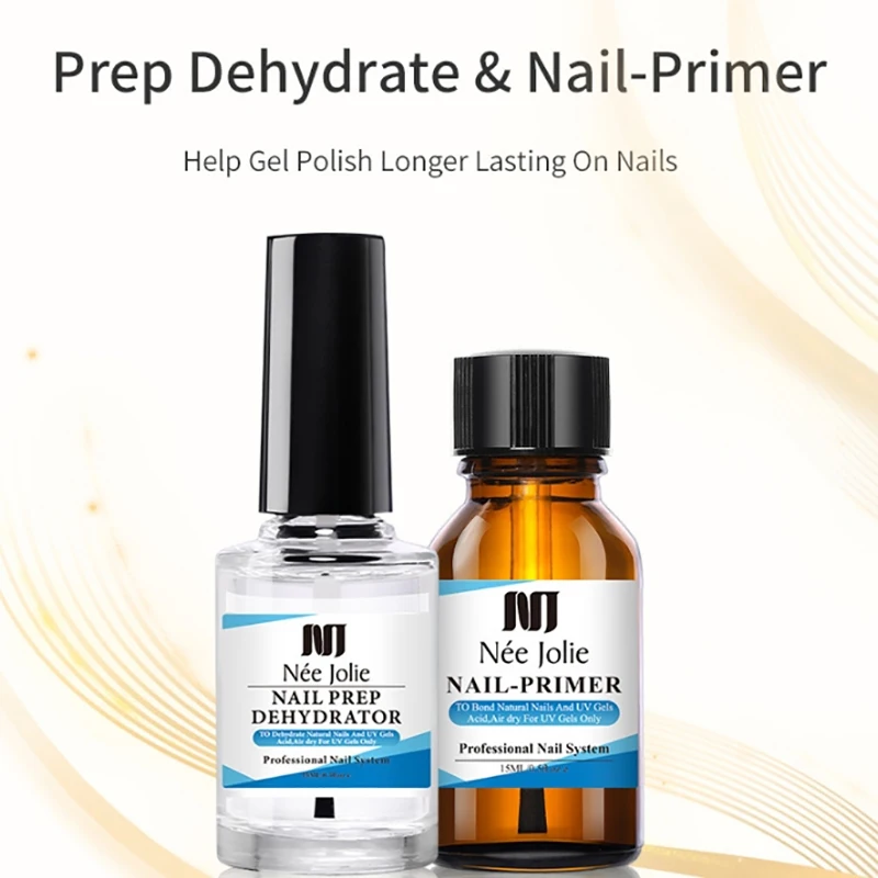 15ml Nail Primer Nail Prep Dehydrate Base Top Coat Gel Nail Polish No Need Of UV LED Lamp Nail Art Varnish Manicure