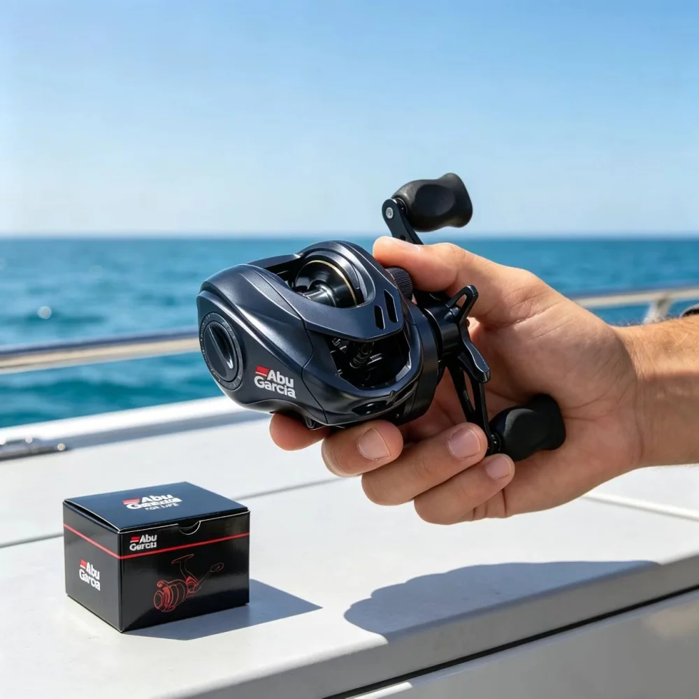 Neue Abu Garcia Metall-Baitcasting-Rolle mit 18KG Maximaler Bremskraft, Hochgeschwindigkeits- und Niedriggeschwindigkeits-Schutzlager, Robuste Salzwasser-Angelrolle – Detail 7
