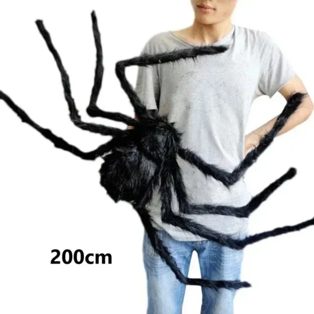 Halloween-Dekoration, schwarze Spinne, Horror-Elemente, Halloween-Dekoration, Heimdekoration, Party-Requisiten, riesige Spinne im Freien, Dekoration – Detail 10