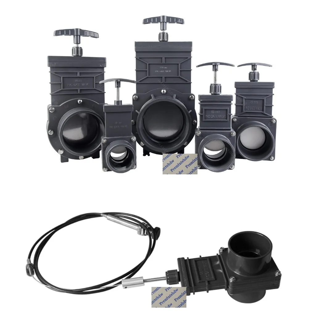 PVC Drain Gate Valve with Slip-Joint Assembly - Drain Waste System for RV, Trailer & Farm (Durable, Easy Install)