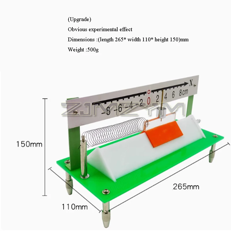 Spring Oscillator Physics Teaching Tool Horizontal Air Cushion Harmonic Vibration Law With Scale Latex Tube Lab Equipment